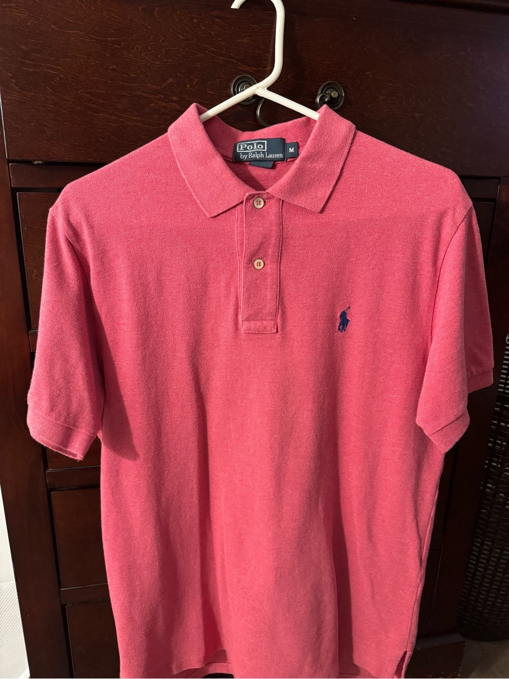 Polo by Ralph Lauren Coral Pink Short-Sleeve Polo with Navy Pony